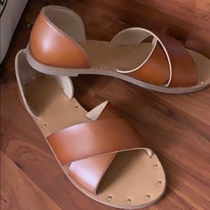 Universal Thread brown slip on Sandals
